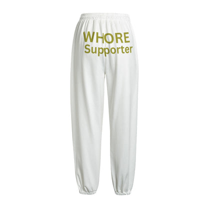 "WHORE SUPPORTER"  Knits Fleece Pants