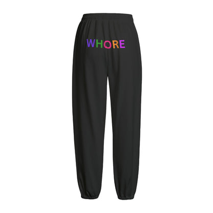 "WHORE"  Knitted Fleece Pants