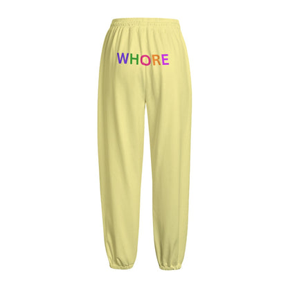 "WHORE"  Knitted Fleece Pants